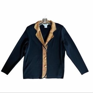 Exclusively Misook Orange and Black Blazer